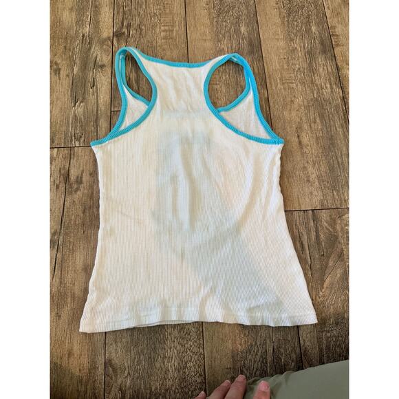 Vintage Paul Frank Kids Girl White Blue Tank Top Size Small Y2K 2000s 90s - Picture 4 of 6